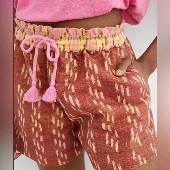 Aerie High Waisted Jacquard Short Surprising Yellow NWT Size Medium - Picture 1 of 5